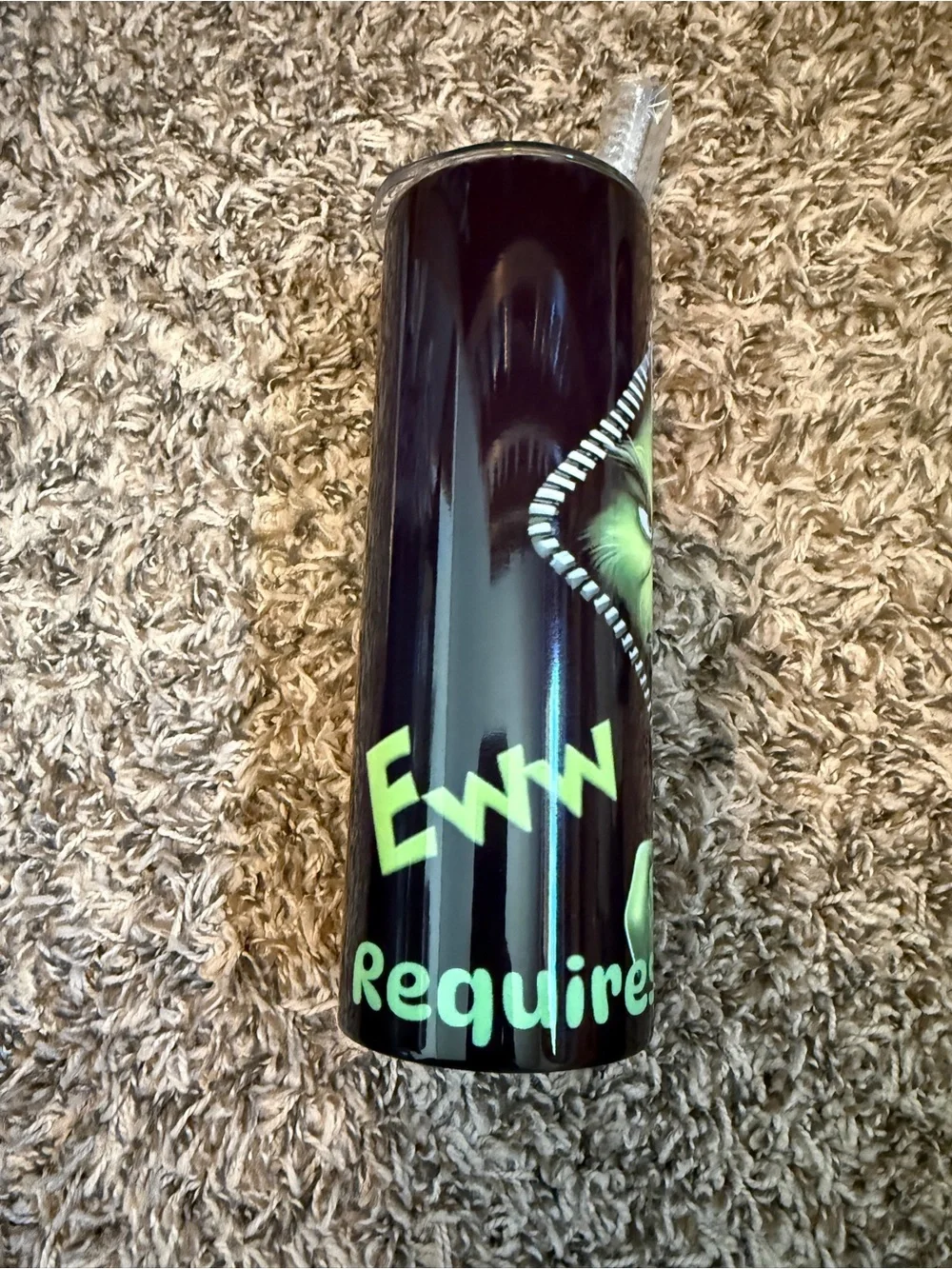Neon Palm Black Art Tumbler - Decorative Home Art